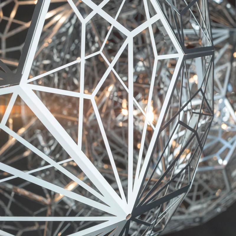 Modern Replica Diamond Stainless Steel Web Etch Pendant Light Polyhedron Shadow Living Dining Room Bar Study Hanging Lighting
Modern Replica Diamond Stainless Steel Web Etch Pendant Light Polyhedron Shadow Living Dining Room Bar Study Hanging Lighting