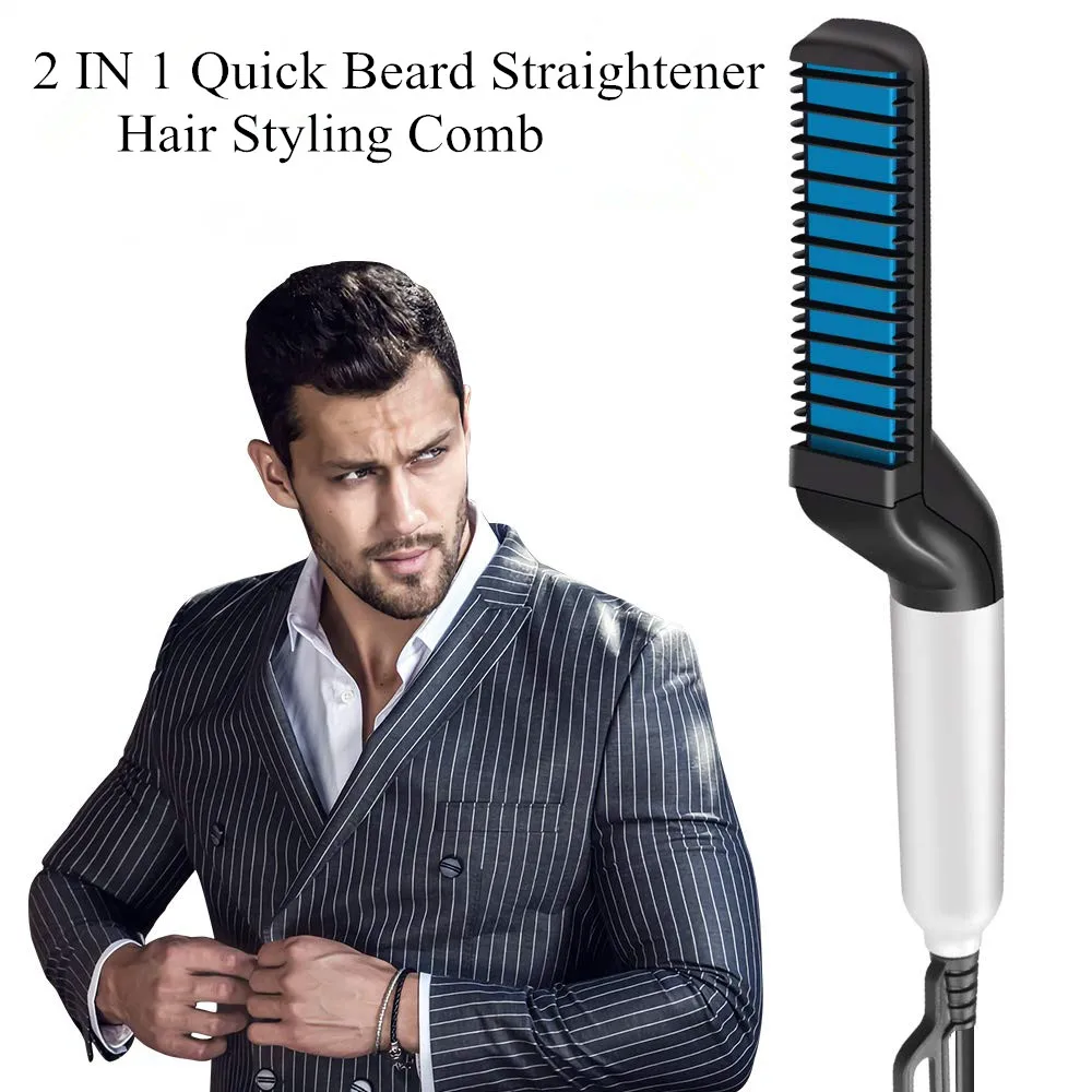 2 In 1 Hair Straightening Brush Ceramic Men Beard Straightener Hot Comb Smoothing Straight Iron Hair Styler Electric Hairbrush
2 In 1 Hair Straightening Brush Ceramic Men Beard Straightener Hot Comb Smoothing Straight Iron Hair Styler Electric Hairbrush