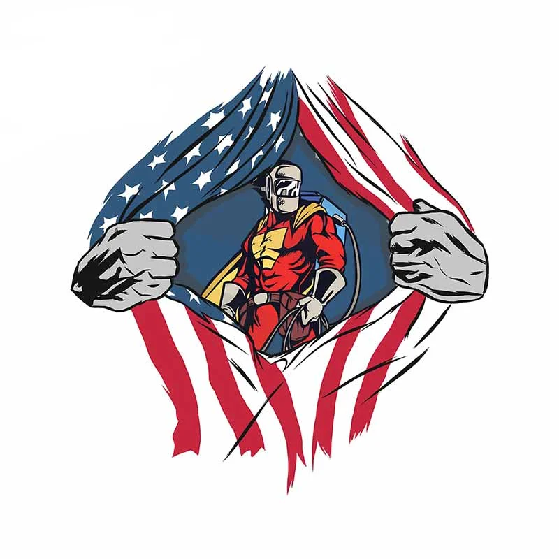 13cm x 12.4cm For American Flag Welder DIY Motorcycle Car Stickers Anime Decal Car Accessories Surfboard Decor
13cm x 12.4cm For American Flag Welder DIY Motorcycle Car Stickers Anime Decal Car Accessories Surfboard Decor