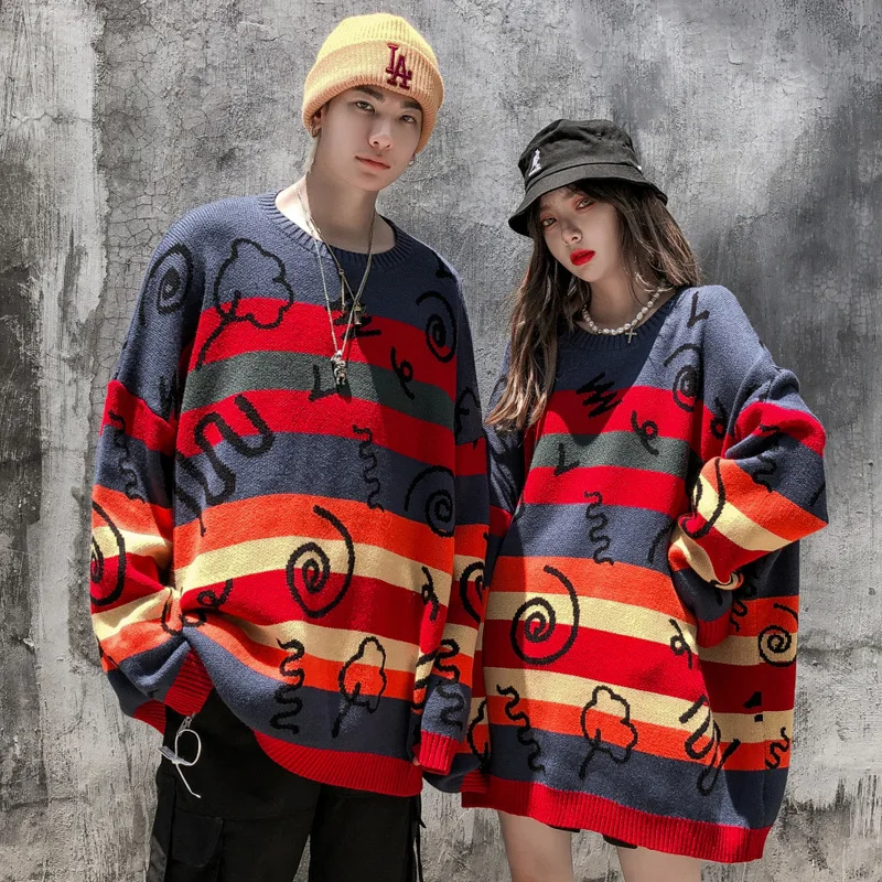 Stripe pullover men harajuku sweater knitted sweater men vintage sweater korean fashion designers mens pullover U6010
Stripe pullover men harajuku sweater knitted sweater men vintage sweater korean fashion designers mens pullover U6010