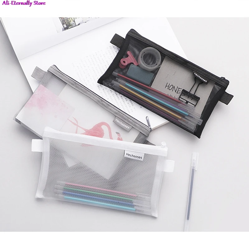 Simple Transparent Mesh Student Pencil Case Portable Pencil Case Capacity Zippered Document Bag Exam Stationery Bag
Simple Transparent Mesh Student Pencil Case Portable Pencil Case Capacity Zippered Document Bag Exam Stationery Bag