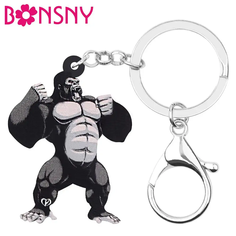 Акриловый брелок Bonsny с милой гориллой для женщин детей подарок на день рождения
