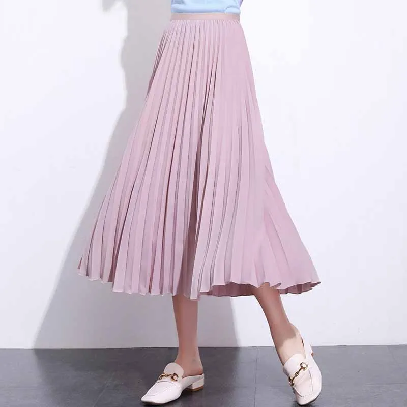 Solid Pink Chiffon Pleated Elegant 2021 Ladies Fashion Women High Waist Party long Skirt
Solid Pink Chiffon Pleated Elegant 2021 Ladies Fashion Women High Waist Party long Skirt