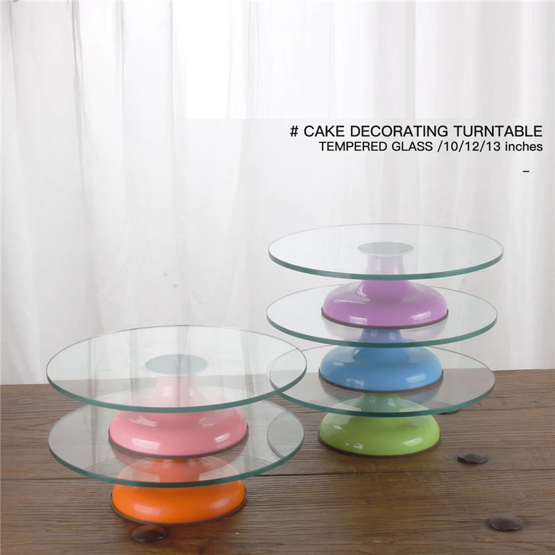12-inch Tempered Glass Rotary Plate Cream Decorating birthday cake Turntable anti-rotation sliding Table Baking Tools
12-inch Tempered Glass Rotary Plate Cream Decorating birthday cake Turntable anti-rotation sliding Table Baking Tools