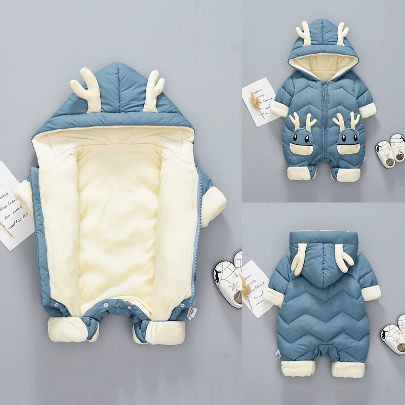 Baby Winter Snowsuit Plus Velvet Thick Baby Boys Jumpsuit 0-2 Years Newborn Romper Baby Girls Overalls Toddler Coat 
Baby Winter Snowsuit Plus Velvet Thick Baby Boys Jumpsuit 0-2 Years Newborn Romper Baby Girls Overalls Toddler Coat