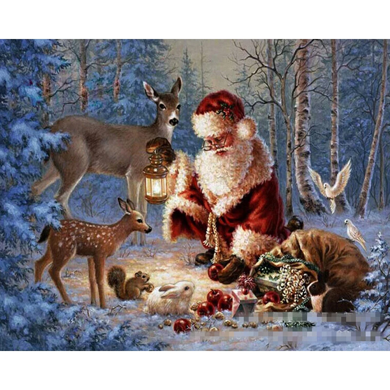 Santa Gift Forest Deer Diamond painting cross stitch diamond mosaic embroidery full rhinestone Restaurant decoration painting
Santa Gift Forest Deer Diamond painting cross stitch diamond mosaic embroidery full rhinestone Restaurant decoration painting