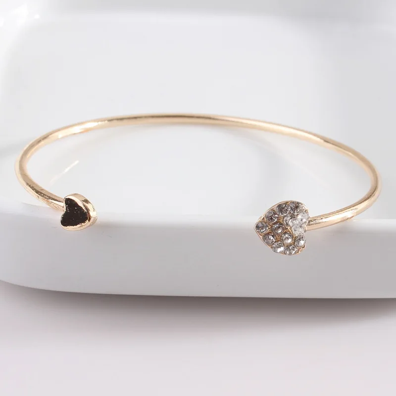 2021 Hot New Fashion Adjustable Crystal Double Heart Bow Bilezik Cuff Opening Bracelet For Women Jewelry Gift Mujer Pulseras 7g
2021 Hot New Fashion Adjustable Crystal Double Heart Bow Bilezik Cuff Opening Bracelet For Women Jewelry Gift Mujer Pulseras 7g