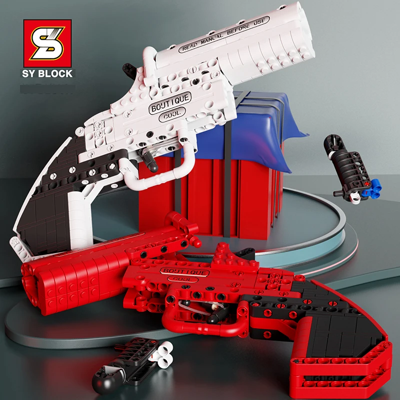 SY BLOCK 257PCS Desert Eagle Pistol Pistol Uzi submachine gun military ww2 Building Blocks For Technical city swat Can Berserk
SY BLOCK 257PCS Desert Eagle Pistol Pistol Uzi submachine gun military ww2 Building Blocks For Technical city swat Can Berserk