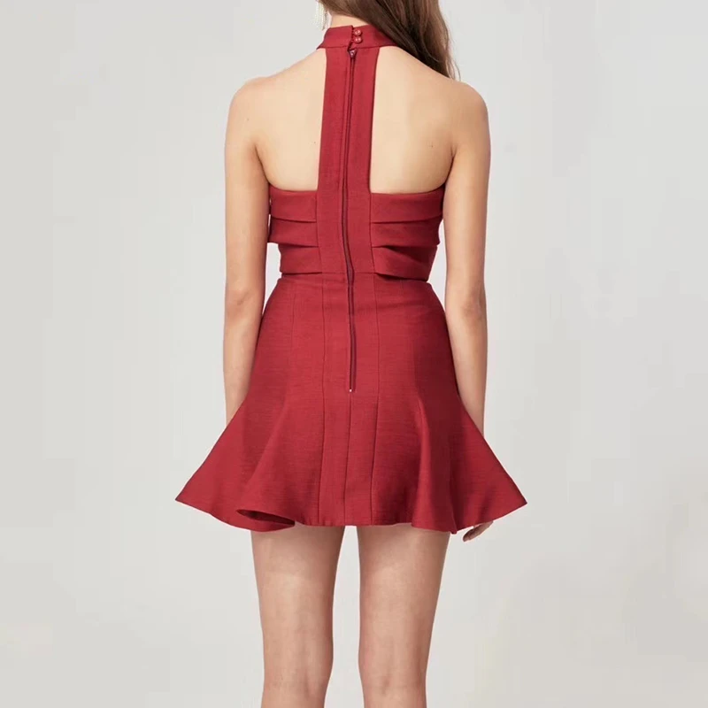 VGH Black Party Dresses Female Halter Neck Sleeveless Asymmteirc Patchwork Bowknot High Waist Ruffles Mini Dresses Female 2020
VGH Black Party Dresses Female Halter Neck Sleeveless Asymmteirc Patchwork Bowknot High Waist Ruffles Mini Dresses Female 2020