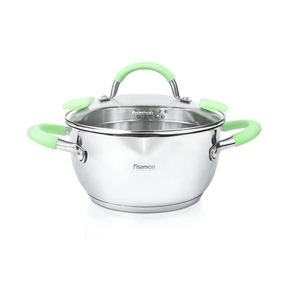 Кастрюля FISSMAN CHARLOTTE Series 304 из нержавеющей стали со стеклянной крышкой, с тройным Индукционным дном
Кастрюля FISSMAN CHARLOTTE Series 304 из нержавеющей стали со стеклянной крышкой, с тройным Индукционным дном