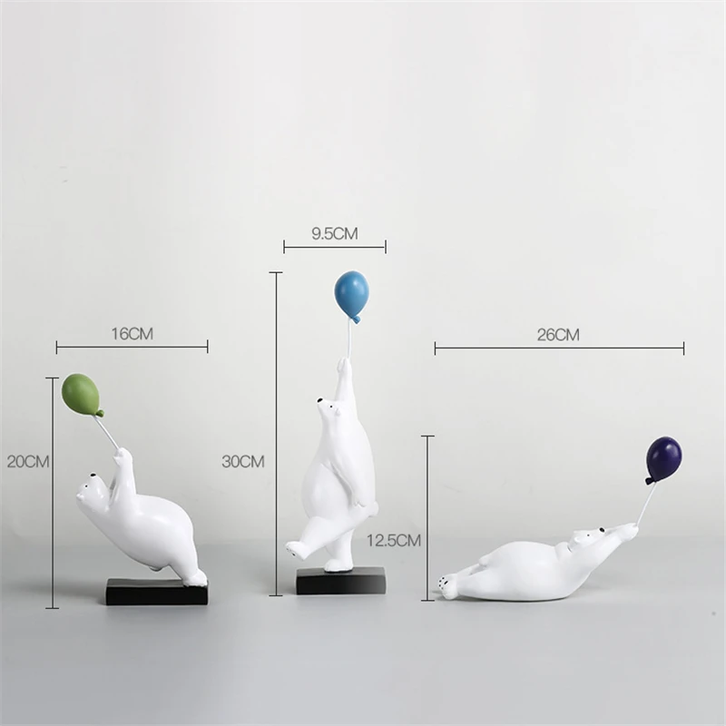 Nordic Polar Bear Figurines Balloon Resin Home Accessories Decoration Salon Furnishing Children's Room Decor Kawaii Accessories
Nordic Polar Bear Figurines Balloon Resin Home Accessories Decoration Salon Furnishing Children's Room Decor Kawaii Accessories