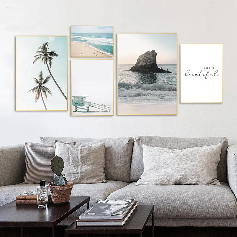 Tropical Coastal Beach Canvas Poster Nordic Style Wall Art Print Ocean Sea Painting Decoration Picture Scandinavian Home Decor 
Tropical Coastal Beach Canvas Poster Nordic Style Wall Art Print Ocean Sea Painting Decoration Picture Scandinavian Home Decor