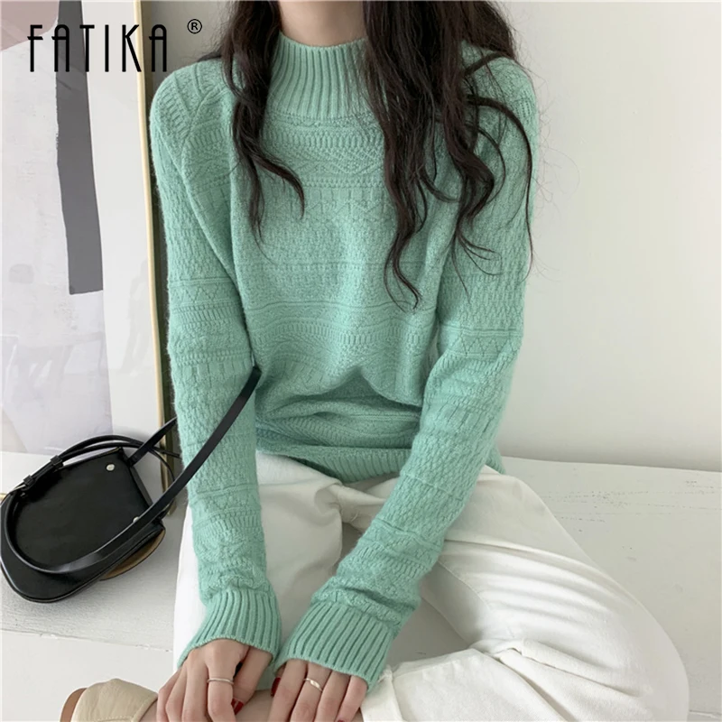 Fatika Autumn Winter Women Sweater Tops Pullover Korean Minimalist Sweet Color Elegant Casual Solid Jumpers For Lady
Fatika Autumn Winter Women Sweater Tops Pullover Korean Minimalist Sweet Color Elegant Casual Solid Jumpers For Lady