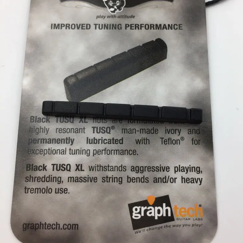 Шлицевое плоское дно для струнной гитары гитарная гайка графический Tech Black Tusq XL 42