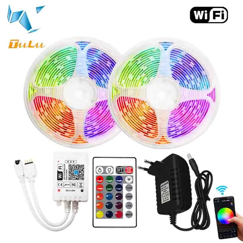 Лента светодиодная Водонепроницаемая с поддержкой Wi-Fi 12 В 30 м 25 20 15 10 5 - купить по