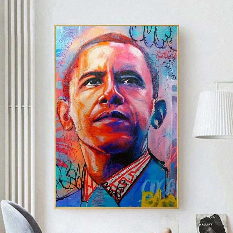Graffiti The great leader Obama Portrait Art Prints Street Art Poster Canvas Painting Wall Pictures for Living Room Decor
Graffiti The great leader Obama Portrait Art Prints Street Art Poster Canvas Painting Wall Pictures for Living Room Decor