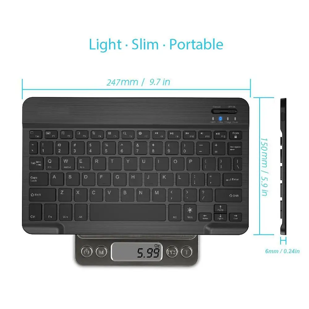 EastVita Wireless Bluetooth Keyboard Slim Portable 7-Colors Backlit Keyboard Built in Rechargeable Battery
EastVita Wireless Bluetooth Keyboard Slim Portable 7-Colors Backlit Keyboard Built in Rechargeable Battery