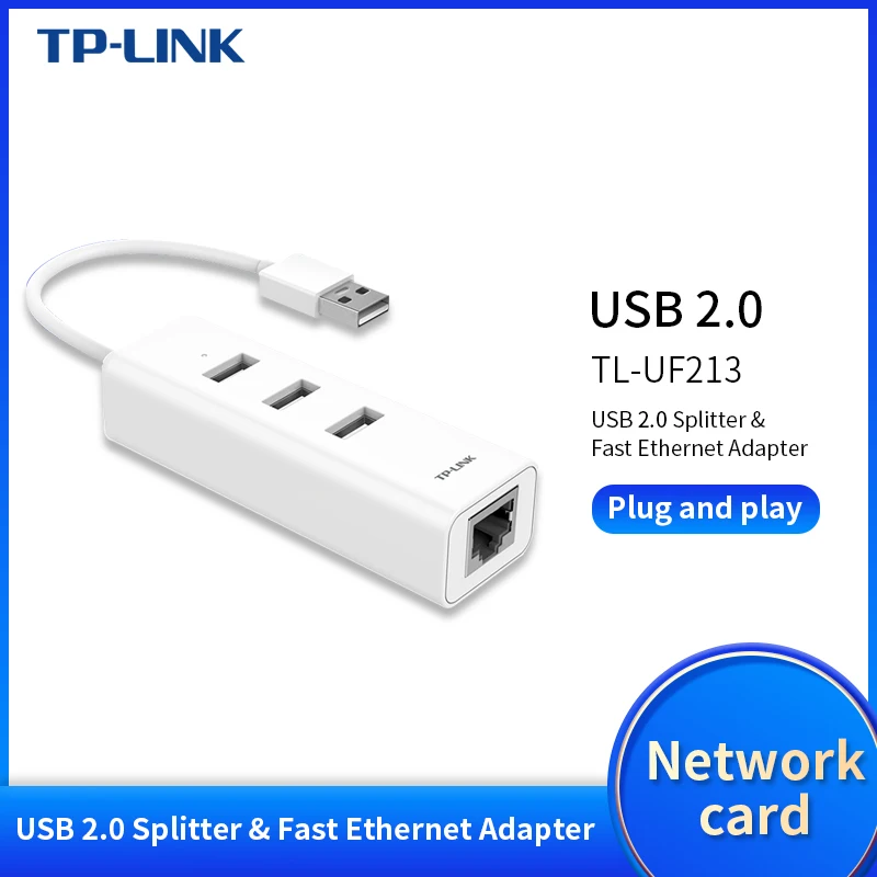 TP-LINK TL-UF213 External USB 2.0 Wired Ethernet Network Card Adapter USB 10/100M Ethernet RJ45 Lan for Windows/MAC/Linux
TP-LINK TL-UF213 External USB 2.0 Wired Ethernet Network Card Adapter USB 10/100M Ethernet RJ45 Lan for Windows/MAC/Linux