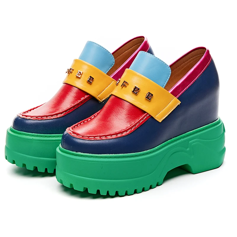 2021 Shocking high-heeled wedge loafers with small European and American fashion round head muffin heighten women's shoes
2021 Shocking high-heeled wedge loafers with small European and American fashion round head muffin heighten women's shoes