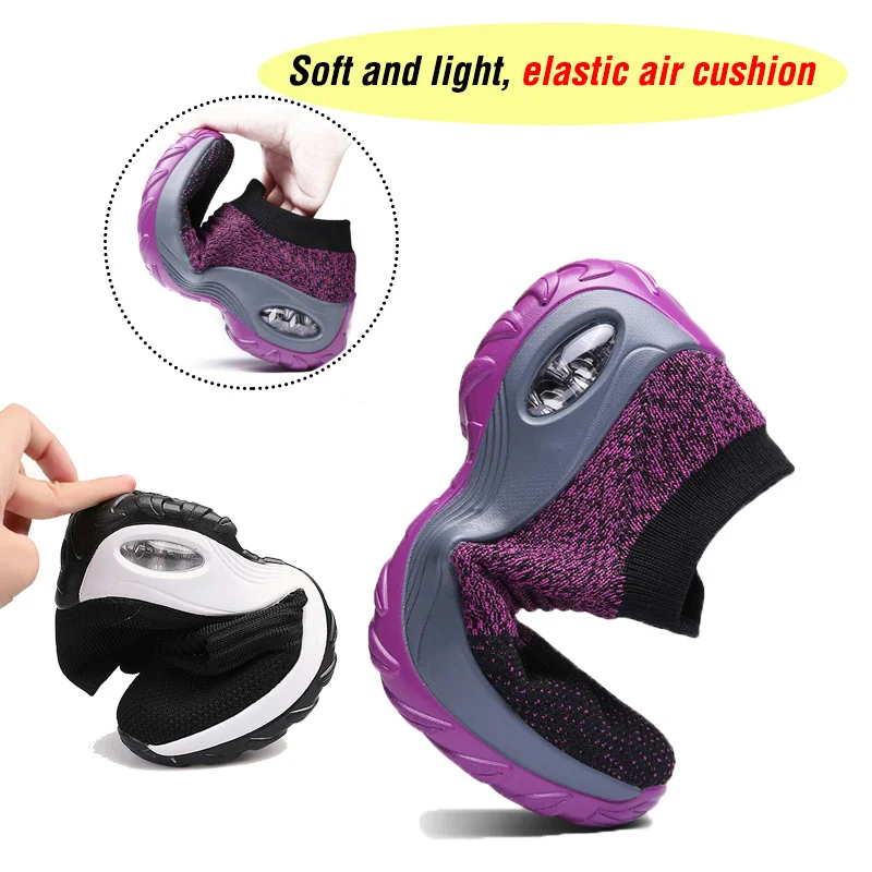 Women Tennis Shoes Breathable Mesh Height-increasing Slip-on Female Sock Footwear Outdoor Women Sneakers Thick Bottom Platforms
Women Tennis Shoes Breathable Mesh Height-increasing Slip-on Female Sock Footwear Outdoor Women Sneakers Thick Bottom Platforms