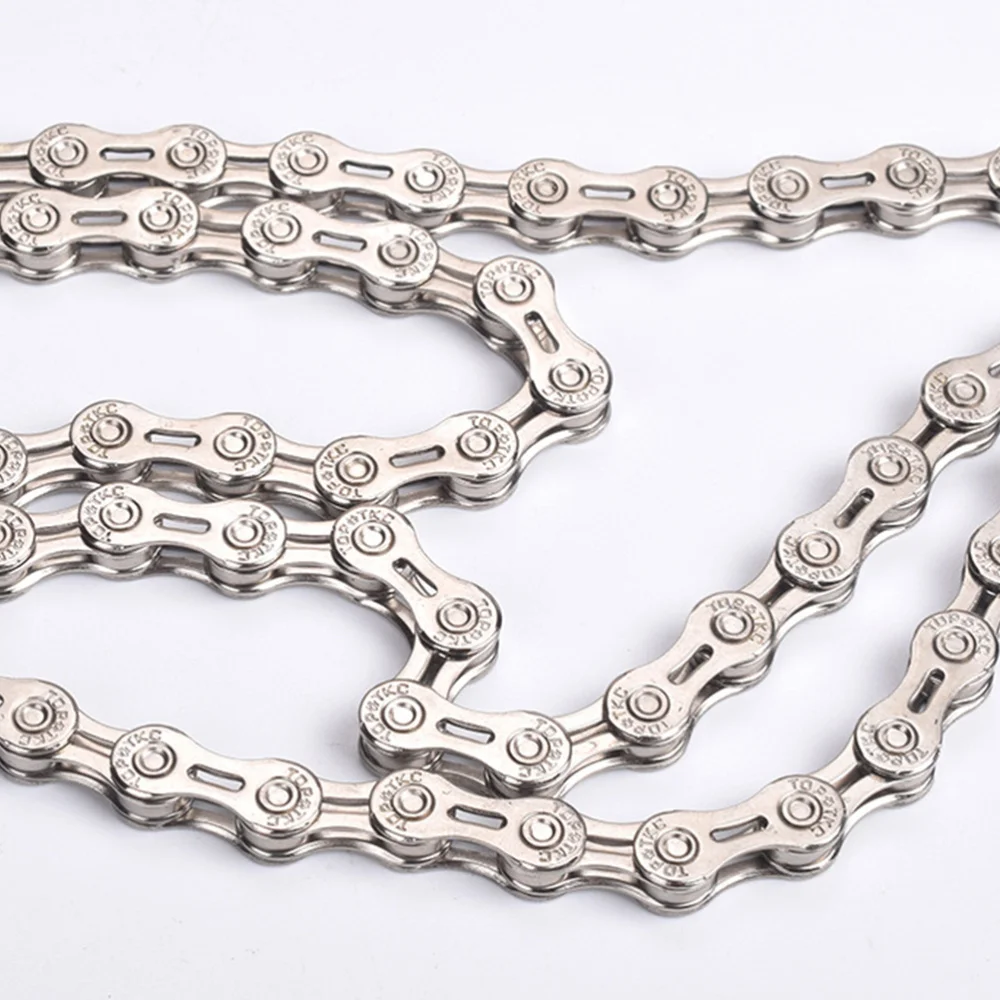 MTB Chain Bike Chain Hollow 116L Mountain Road Bike Chains Link Connector Mountain Bike Joints Buttons (Grey) 
MTB Chain Bike Chain Hollow 116L Mountain Road Bike Chains Link Connector Mountain Bike Joints Buttons (Grey)