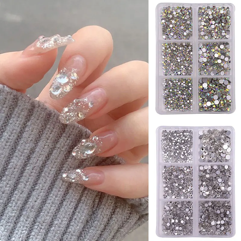 3D Gems Nail flat bottom diamond jewelry white glass diamond AB magic color nail Rhinestones Mixed Size Nail Decor Manicure
3D Gems Nail flat bottom diamond jewelry white glass diamond AB magic color nail Rhinestones Mixed Size Nail Decor Manicure