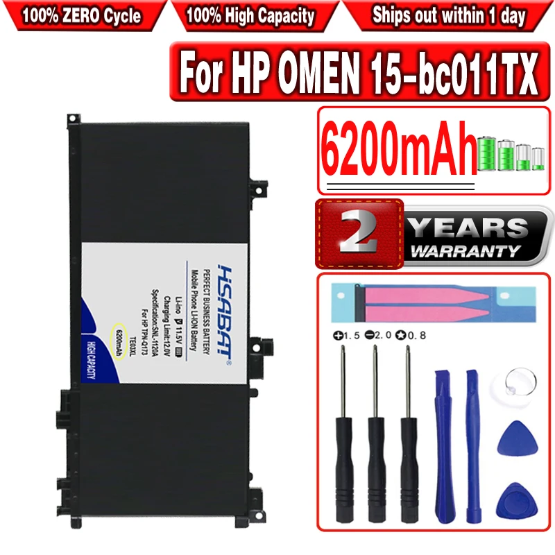 Аккумулятор TE03XL для ноутбука HP, 6200 мАч, для HP OMEN 15-bc011TX 15-bc012TX 15-bc013TX 15-AX015TX AX017TX, TPN-Q173, 849910-850
Аккумулятор TE03XL для ноутбука HP, 6200 мАч, для HP OMEN 15-bc011TX 15-bc012TX 15-bc013TX 15-AX015TX AX017TX, TPN-Q173, 849910-850