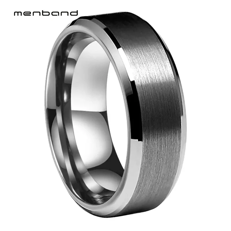 Original Color Tungsten Wedding Band For Men Women Polished Brushed Beveled Finish 8MM Comfort Fit
Original Color Tungsten Wedding Band For Men Women Polished Brushed Beveled Finish 8MM Comfort Fit