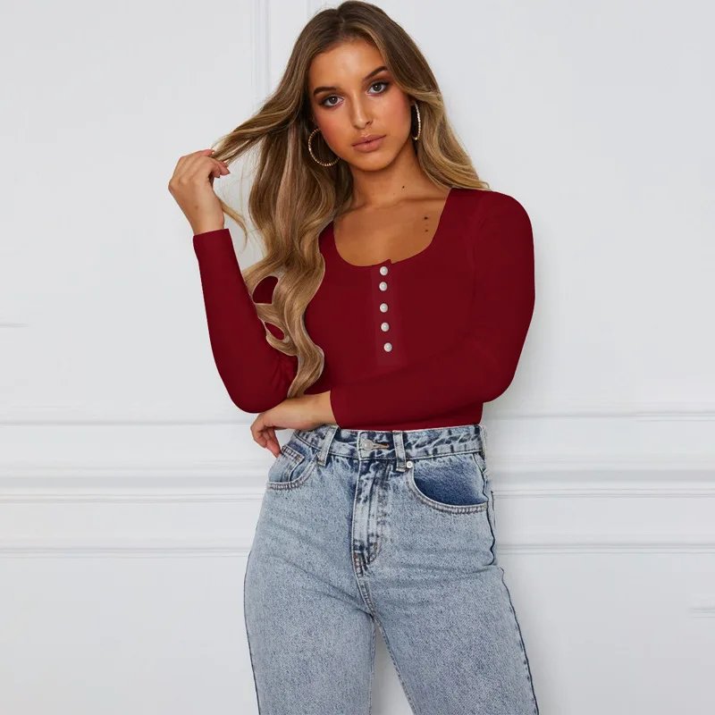 Long Sleeve Women Bodysuit Button Sexy Slid 2019 Autumn Winter Female Warm Clothes Slim Fit Fashion Body Suit
Long Sleeve Women Bodysuit Button Sexy Slid 2019 Autumn Winter Female Warm Clothes Slim Fit Fashion Body Suit