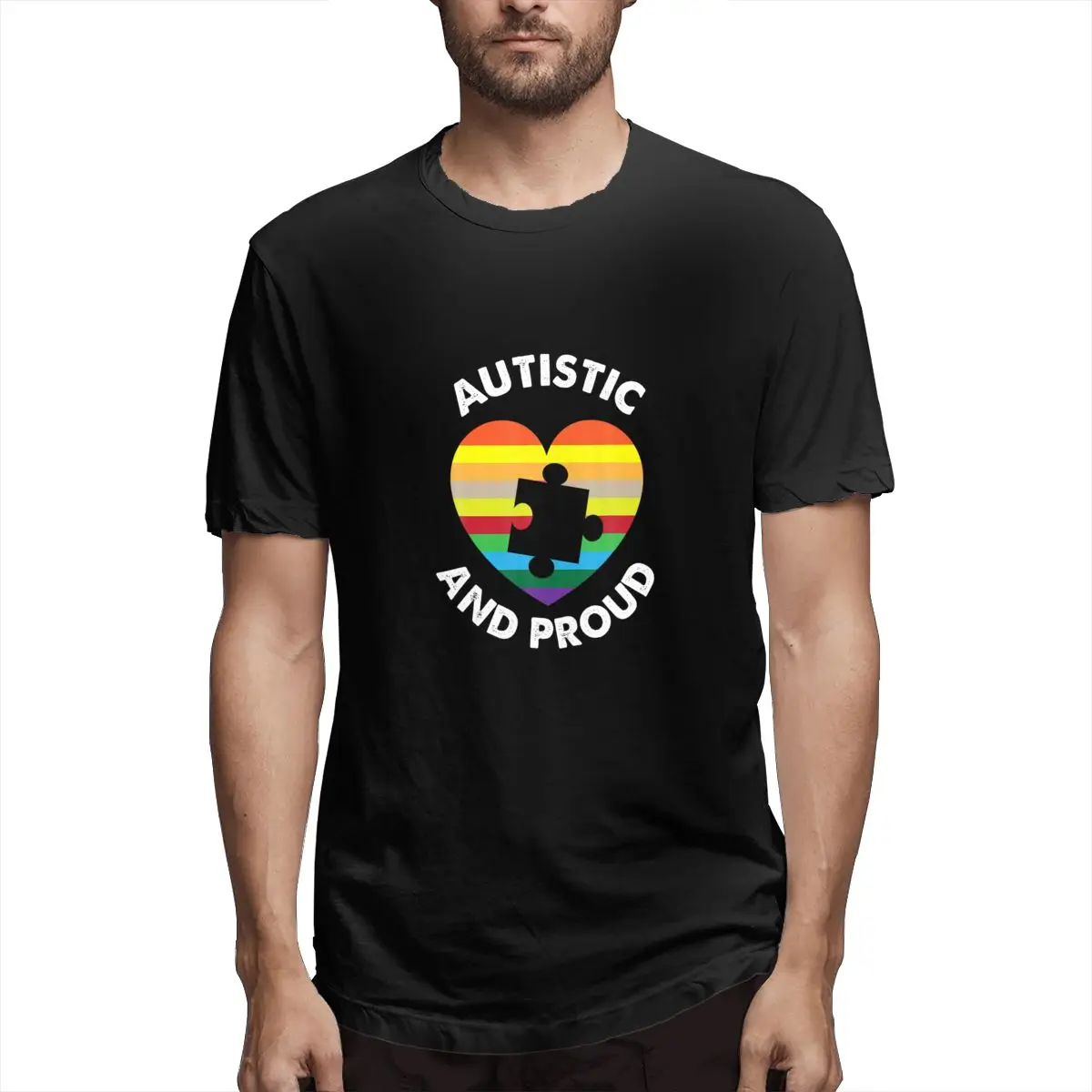 Trendy Austic And Proud Graphic Tee Men's Short Sleeve T-shirt Funny Summer Tops
Trendy Austic And Proud Graphic Tee Men's Short Sleeve T-shirt Funny Summer Tops