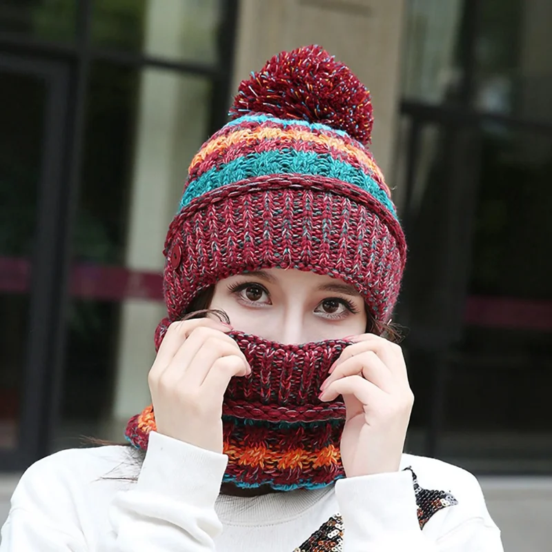 New Brand Ski Cap Wool Fur Lining Ball Cap Pompom Winter Hat For Women Girls Warm Knitted Scarf Hat
New Brand Ski Cap Wool Fur Lining Ball Cap Pompom Winter Hat For Women Girls Warm Knitted Scarf Hat