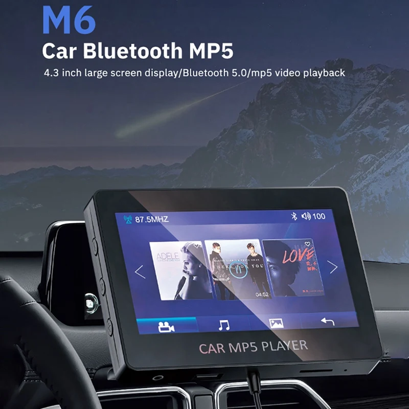 

Автомобильный mp5-плеер, Bluetooth 5,0, FM-передатчик, поддержка TF-накопителя, музыкальный проигрыватель, автомобильный электронный проигрыватель д...