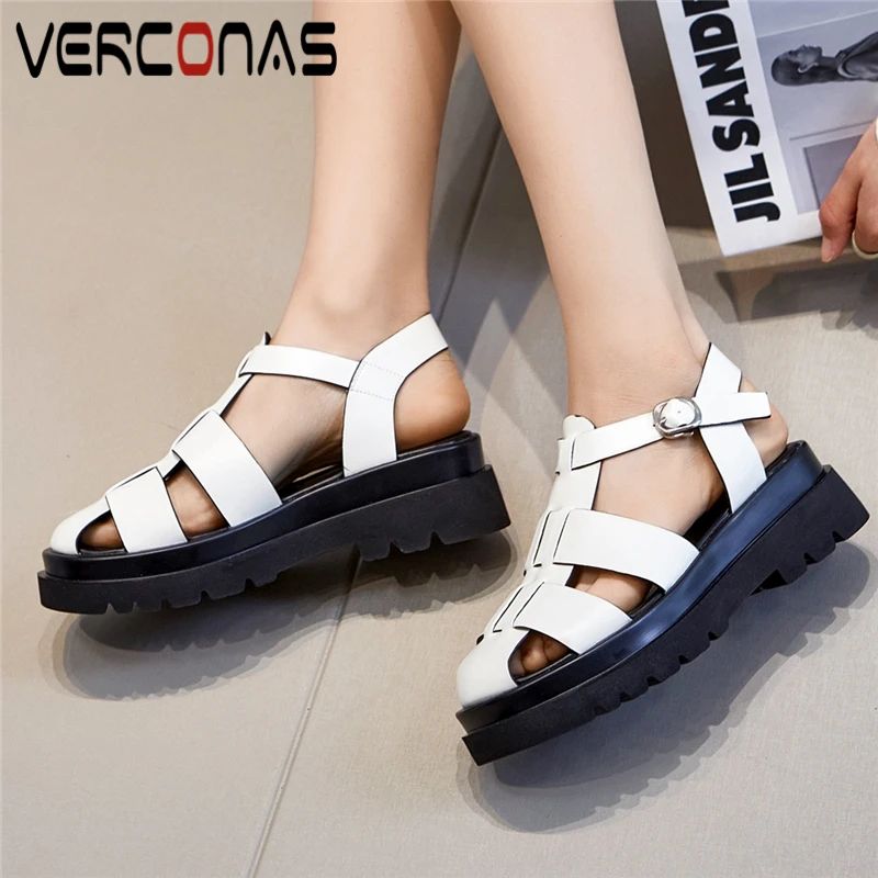 VERCONAS 2021 Fashion Concise Casual Women Sandals Spring Summer Leisure Thick Heels Platforms Retro New Gladiator Shoes Woman
VERCONAS 2021 Fashion Concise Casual Women Sandals Spring Summer Leisure Thick Heels Platforms Retro New Gladiator Shoes Woman