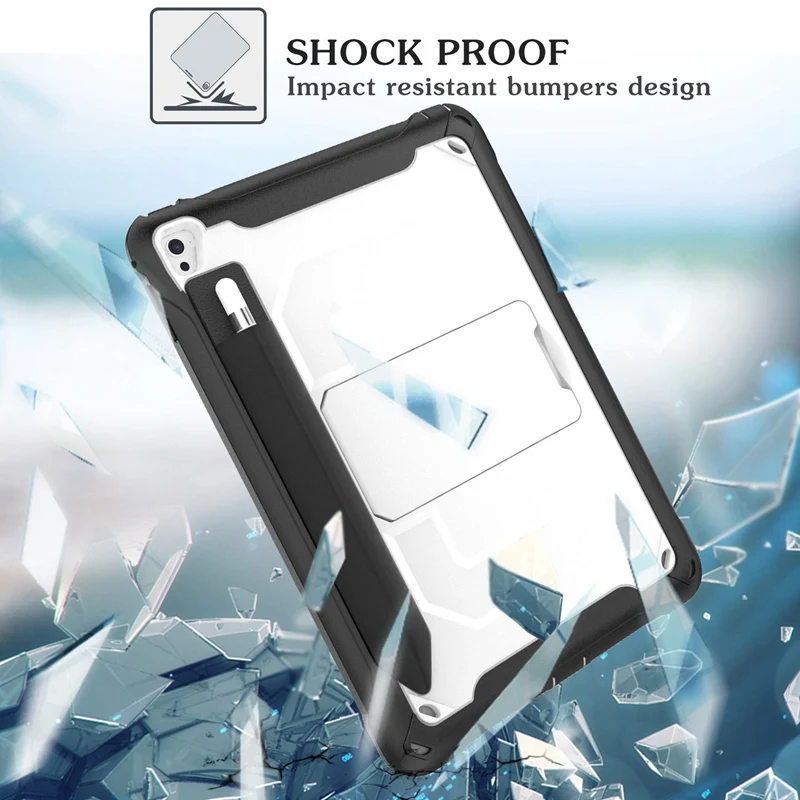 for iPad AIR2/Pro 9.7 Inch Tablet PC Case TPU Shockproof Protective Back Cover with Pen Slot Tablet Stand Case
for iPad AIR2/Pro 9.7 Inch Tablet PC Case TPU Shockproof Protective Back Cover with Pen Slot Tablet Stand Case