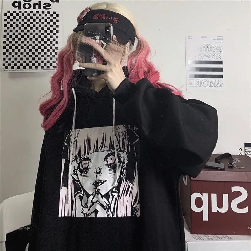 KOSAHIKI Spring Fleece Cartoon Print Streetwear Women Hooded Harajuku Sweatshirt Casual Loose Pullover Student Japanese Hoodies
KOSAHIKI Spring Fleece Cartoon Print Streetwear Women Hooded Harajuku Sweatshirt Casual Loose Pullover Student Japanese Hoodies