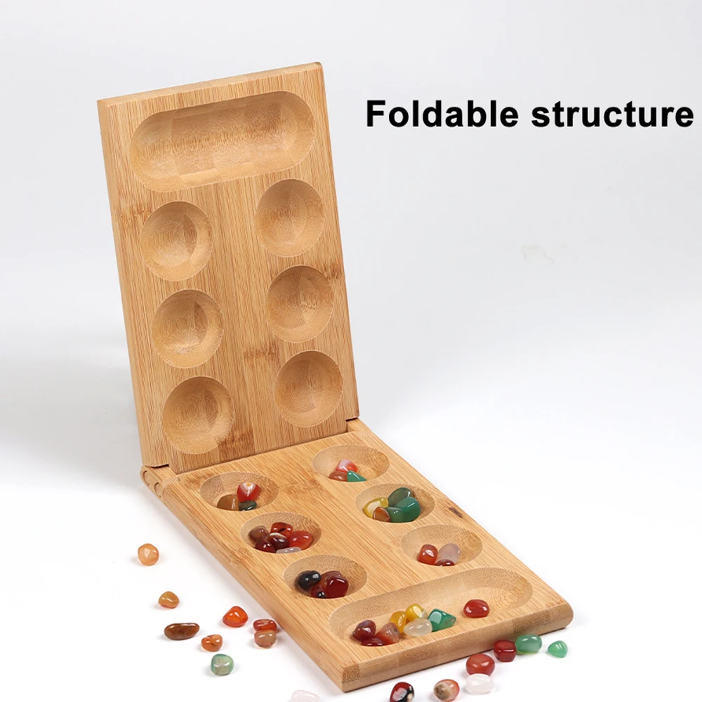 Mancala Board Game with Multicolor Stones Folding Wooden Board Game for Kids and Adults Portable 2 Player Strategy Board Game
Mancala Board Game with Multicolor Stones Folding Wooden Board Game for Kids and Adults Portable 2 Player Strategy Board Game