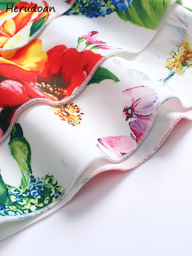 Herudoan Fashion Runway Summer Print Short Dress Women V-Neck Butterfly Sleeve Holiday Party Vintage Mini Dress Ladies
Herudoan Fashion Runway Summer Print Short Dress Women V-Neck Butterfly Sleeve Holiday Party Vintage Mini Dress Ladies