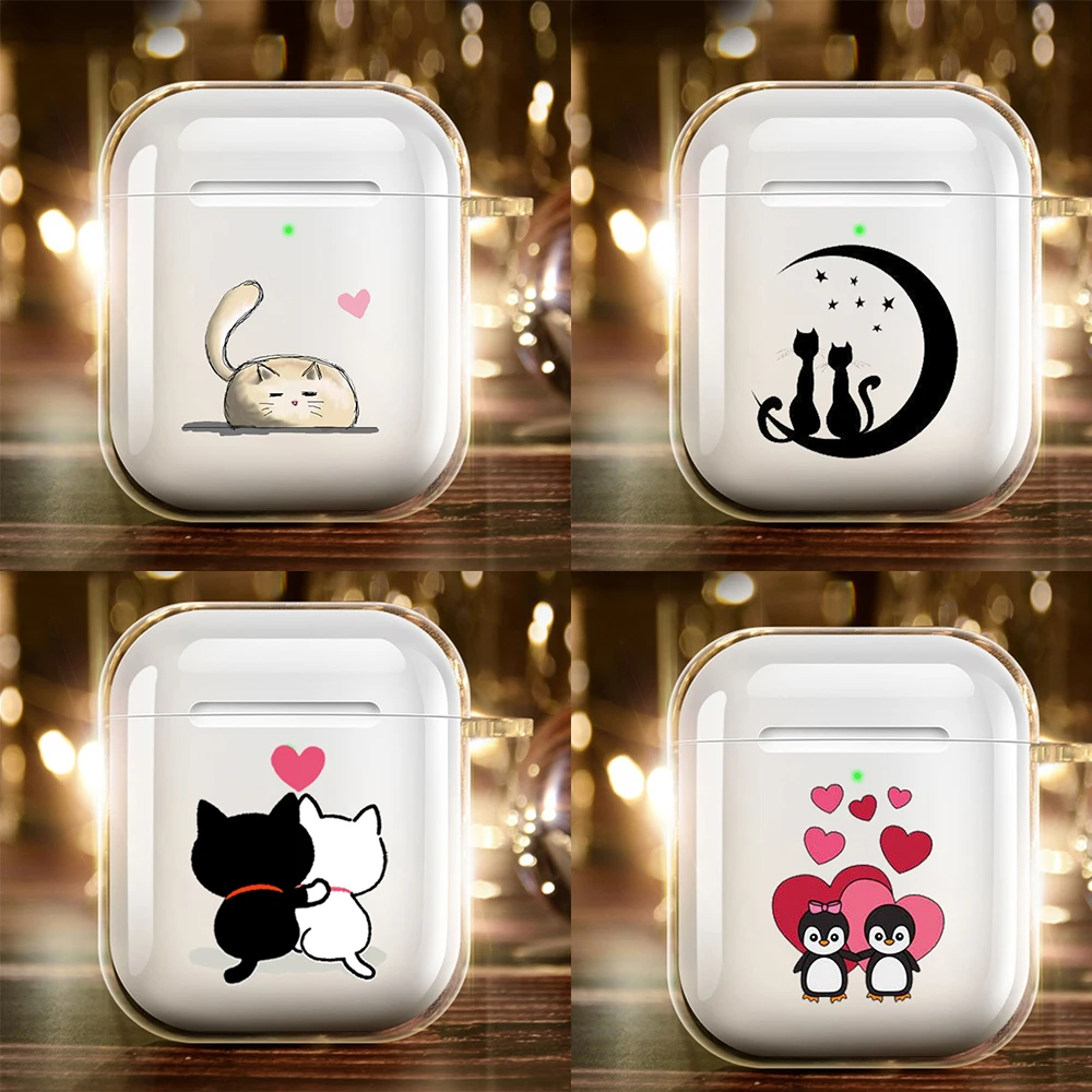 2021 Silicone cover for Airpods 1/2 Earphone Cartoon couple penguin cute cat soft Fundas Airpods Case Air Pods Charging Box Bags
2021 Silicone cover for Airpods 1/2 Earphone Cartoon couple penguin cute cat soft Fundas Airpods Case Air Pods Charging Box Bags