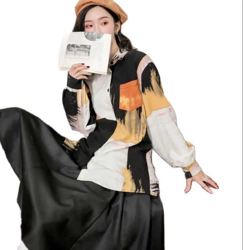 2021 new women's print shirt loose tops fashion street style shirt long sleeve shirt women shirt blouses long sleeve blouse tops
2021 new women's print shirt loose tops fashion street style shirt long sleeve shirt women shirt blouses long sleeve blouse tops