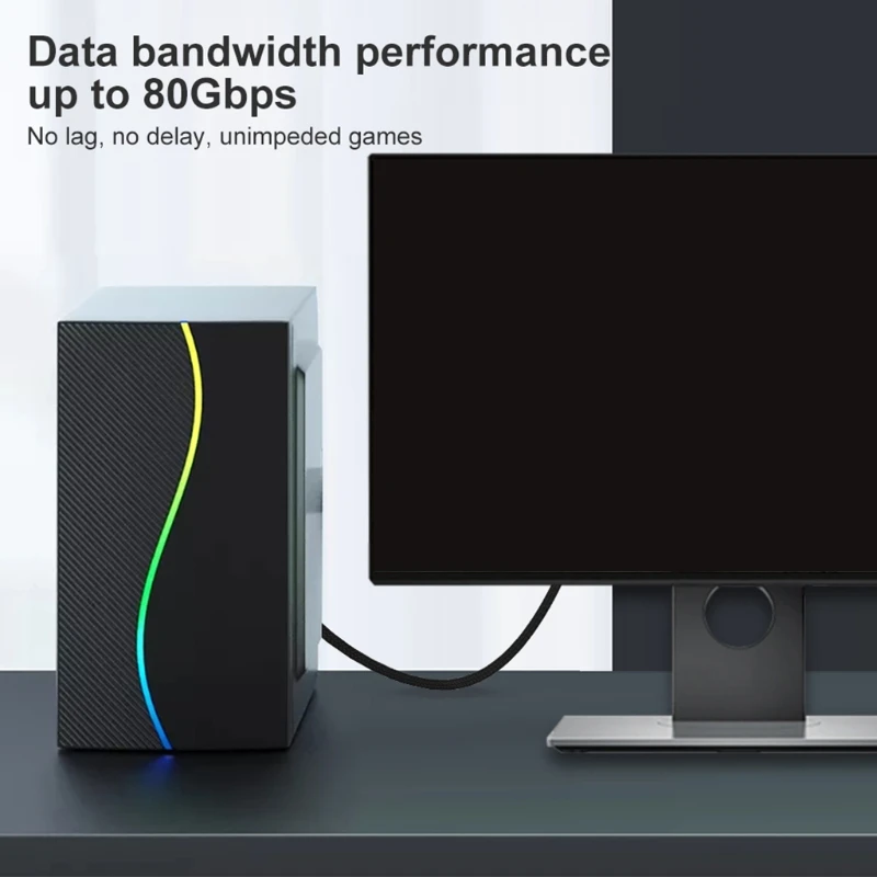 Y5GE высокоэффективный кабель DisplayPort 2,0 1/2/3 метра 16K 60 Гц 80 Гбит/с, соединительный кабель, компьютерные соединения
Y5GE высокоэффективный кабель DisplayPort 2,0 1/2/3 метра 16K 60 Гц 80 Гбит/с, соединительный кабель, компьютерные соединения