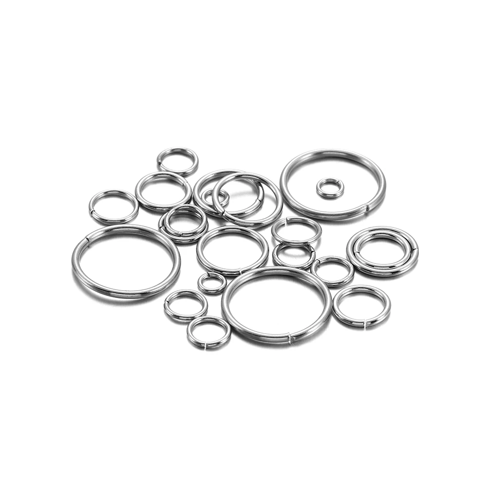 1050 Pcs/Lot 4-15MM Stainless Steel Open Jump Rings Split Rings Single Loop Connectors For DIY Jewelry Making Findings Supplies
1050 Pcs/Lot 4-15MM Stainless Steel Open Jump Rings Split Rings Single Loop Connectors For DIY Jewelry Making Findings Supplies