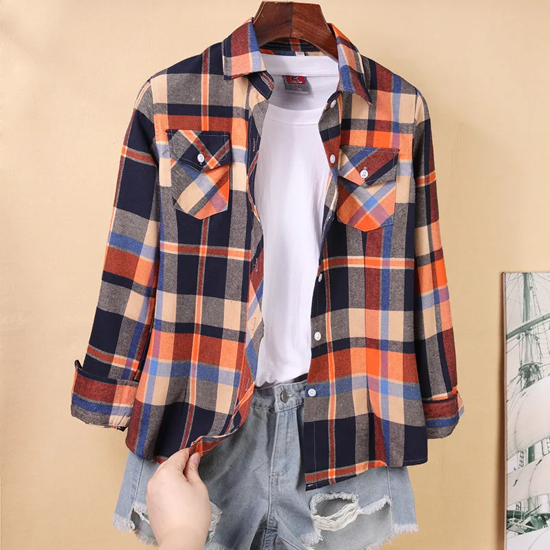 plus Size Women's Plaid Shirt 2021 Spring and Autumn Korean Style Wear Checked Slim-Fitting Fashion and All-Matching Outerwear
plus Size Women's Plaid Shirt 2021 Spring and Autumn Korean Style Wear Checked Slim-Fitting Fashion and All-Matching Outerwear
