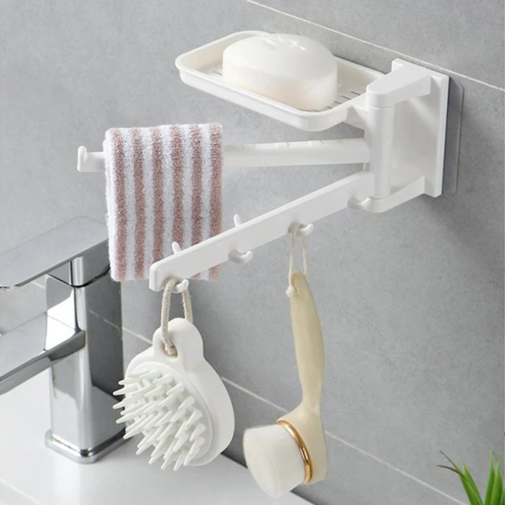 3 In 1 Soap Dish Bathroom Accessories Creative Rotating Hook Storage Towel Rack Multifunctional Wall Mount Soap Drain Dish
3 In 1 Soap Dish Bathroom Accessories Creative Rotating Hook Storage Towel Rack Multifunctional Wall Mount Soap Drain Dish