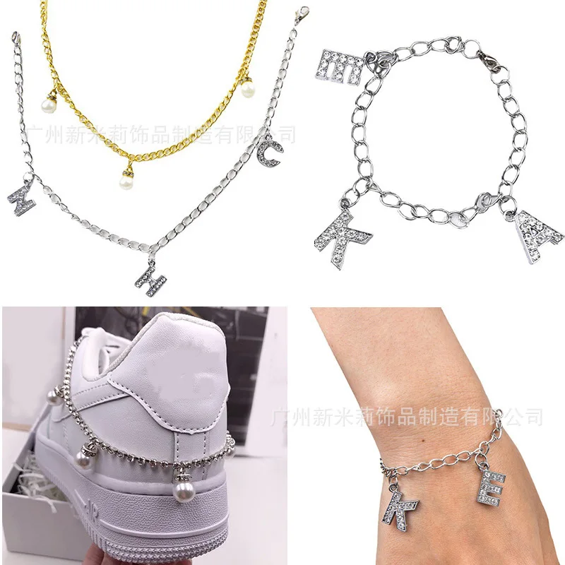 Fashion trend Rhinestone letter pearl pendant shoes chain decoration accessories women's metal chain shoes chain boots chain who
Fashion trend Rhinestone letter pearl pendant shoes chain decoration accessories women's metal chain shoes chain boots chain who
