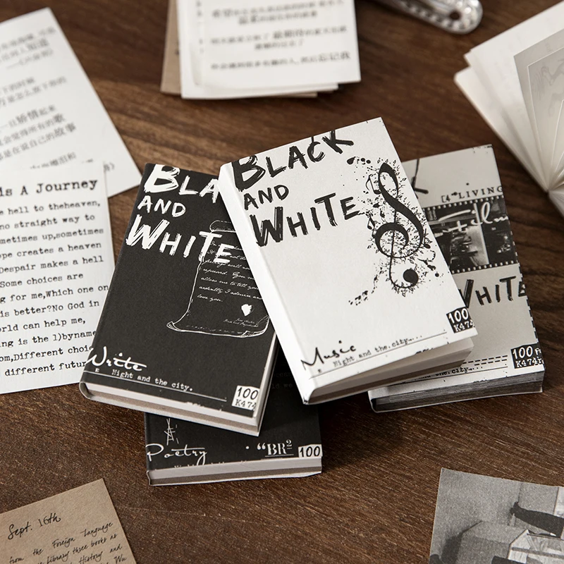 100 pcs/lot Vintage Black and white Material book Mini Decorative Paper Scrapbooking Stationery supplies Pocket book
100 pcs/lot Vintage Black and white Material book Mini Decorative Paper Scrapbooking Stationery supplies Pocket book