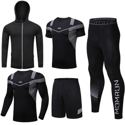 Men 5 PCS Sportswear Compression Sports Suits Quick Dry Running Sets Clothing Sports Joggers Training Gym Fitness Tracksuits
Men 5 PCS Sportswear Compression Sports Suits Quick Dry Running Sets Clothing Sports Joggers Training Gym Fitness Tracksuits