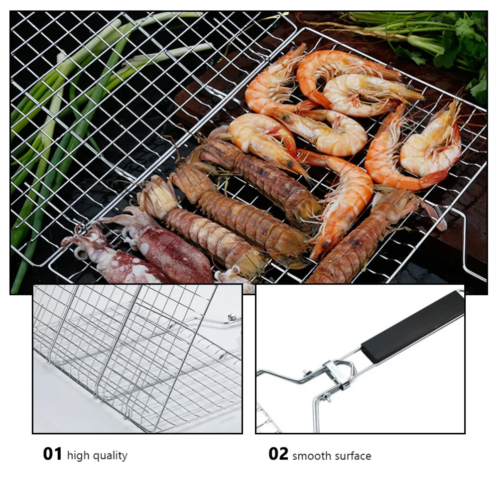 1Pc Barbecue Grilling Basket Stainless Steel Basket Barbecue Mesh with Handle
1Pc Barbecue Grilling Basket Stainless Steel Basket Barbecue Mesh with Handle