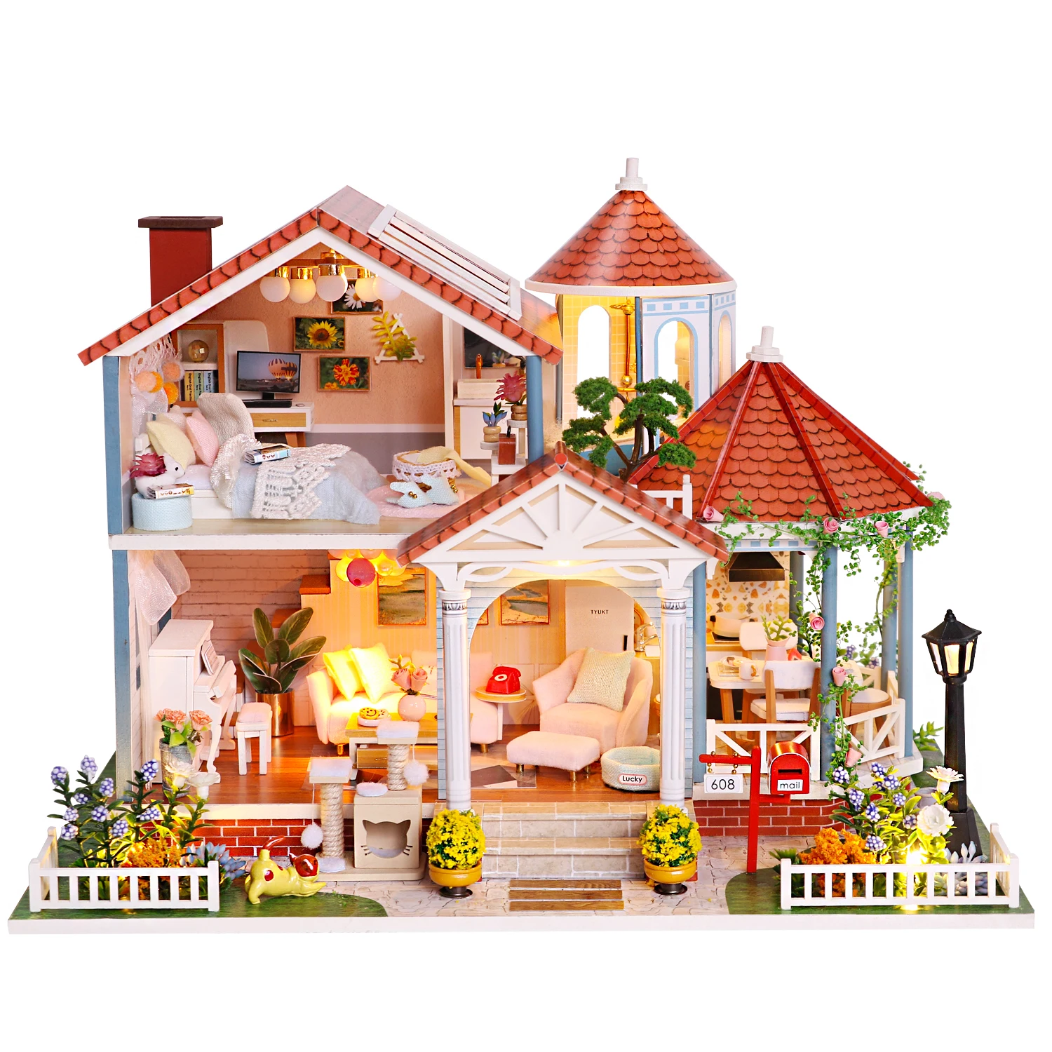 DIY Dollhouse Wooden DollHouses Miniature Doll House Toys for Children Birthday Gift
DIY Dollhouse Wooden DollHouses Miniature Doll House Toys for Children Birthday Gift