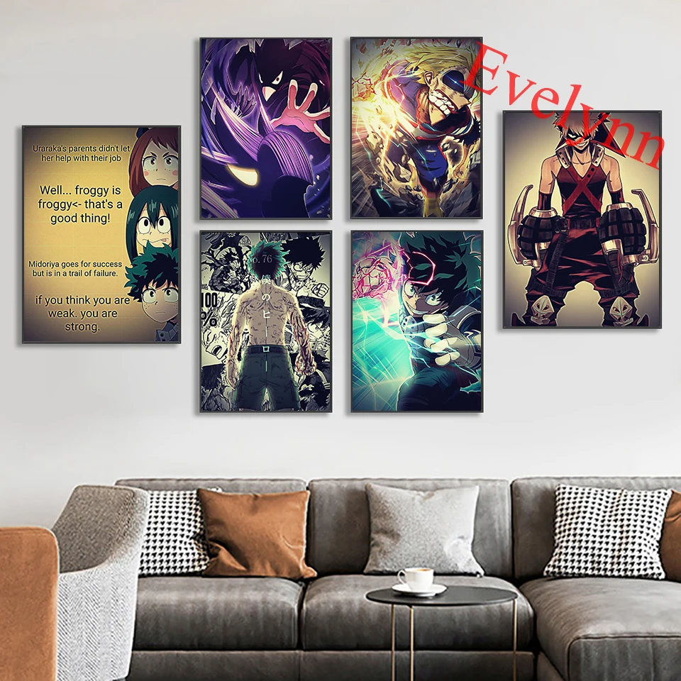 Anime My Hero Academia Cartoon Posters Modern Living Room Home Wall Art Canvas Picture Children Room Decor Prints Painting
Anime My Hero Academia Cartoon Posters Modern Living Room Home Wall Art Canvas Picture Children Room Decor Prints Painting