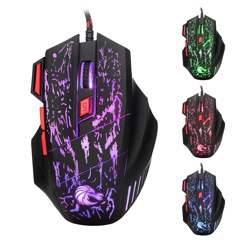 Ergonomic mouse with LED backlight, laptop and PC, game with RGB cable, 3200dpi, 7 buttons
Ergonomic mouse with LED backlight, laptop and PC, game with RGB cable, 3200dpi, 7 buttons